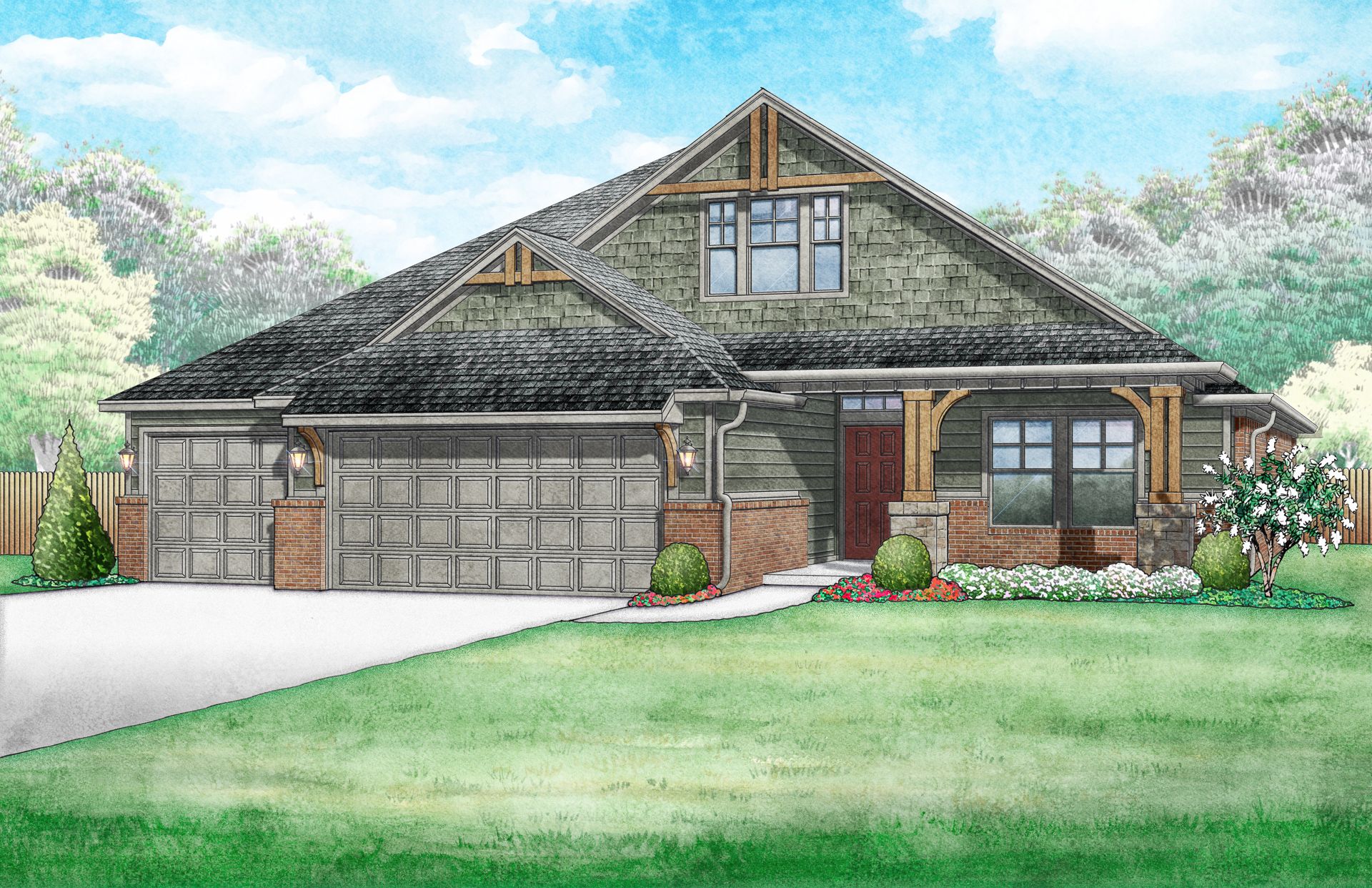 Overly Craftsman - Elevation A:Overly Craftsman - Elevation A