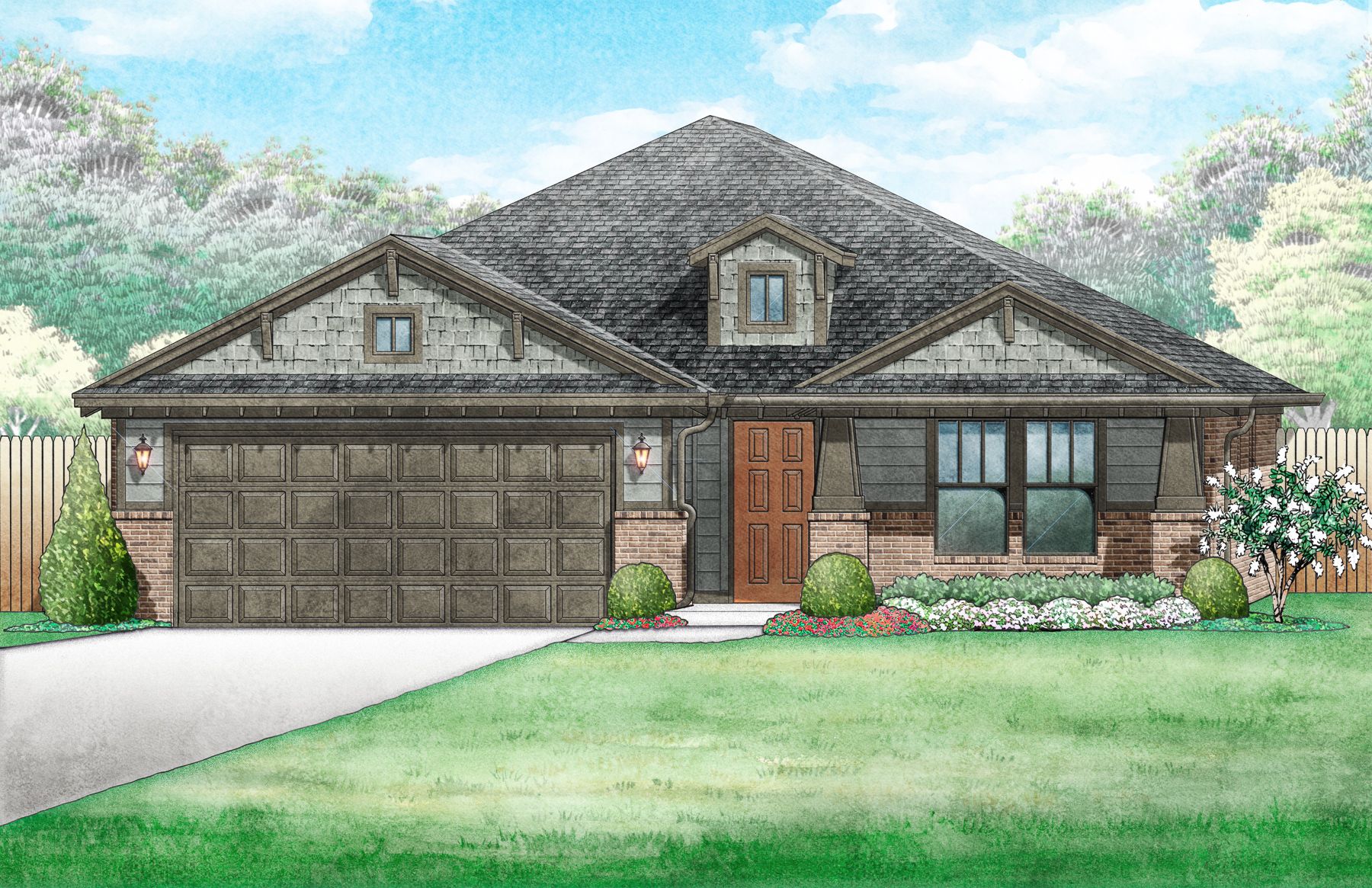 Murphy Craftsman Elevation - Porch A:Murphy Craftsman Elevation - Porch A