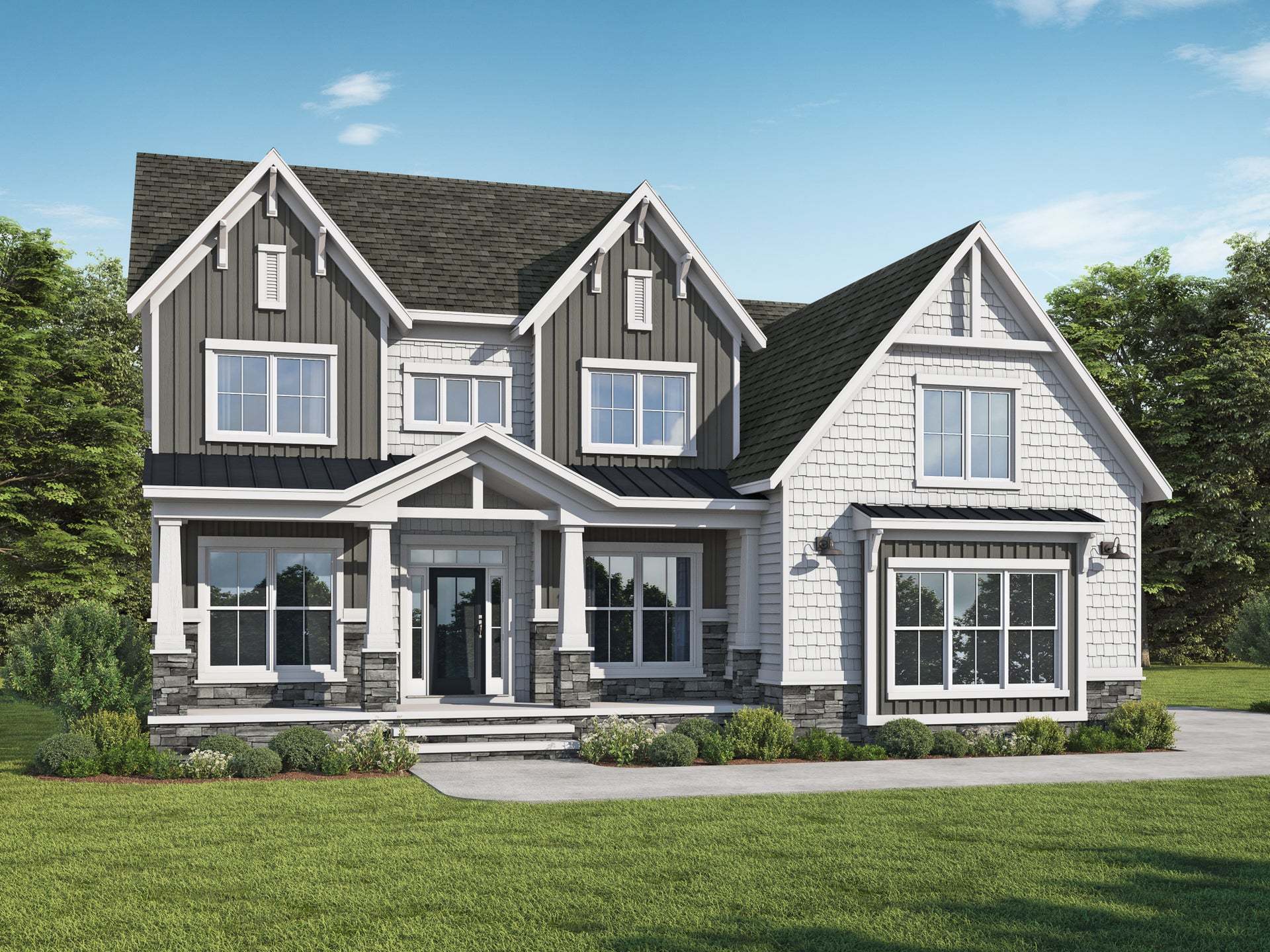 Exterior:Hampton (side entry garage)