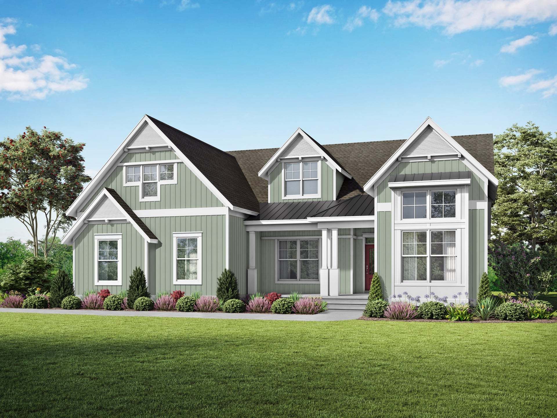 Exterior:Lakeview (side entry garage)