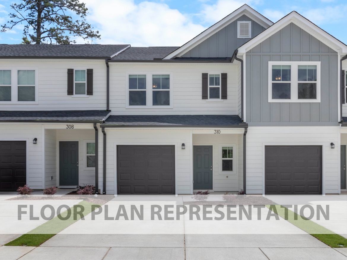 A photo of the griffin plan by Ivey homes, a two bedroom townhome featuring a 1 car garage, open ...:The Griffin 2 Bedroom Townhome | A New Plan by Ivey Homes