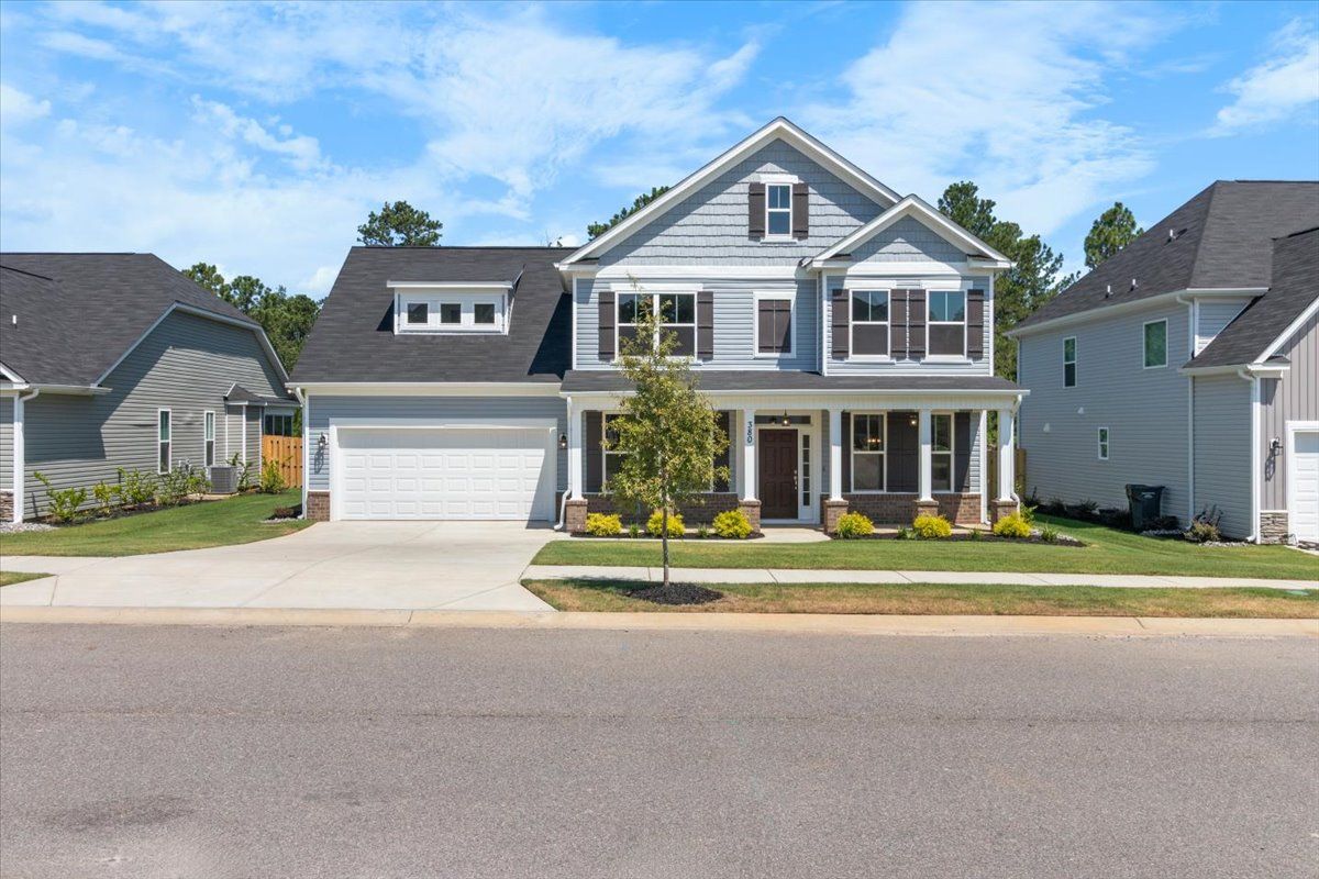 Front view of 380 Windsor Drive, the Stapleton Plan in the Windsor community of North Augusta SC:380 Windsor Drive | Stapleton Elevation B