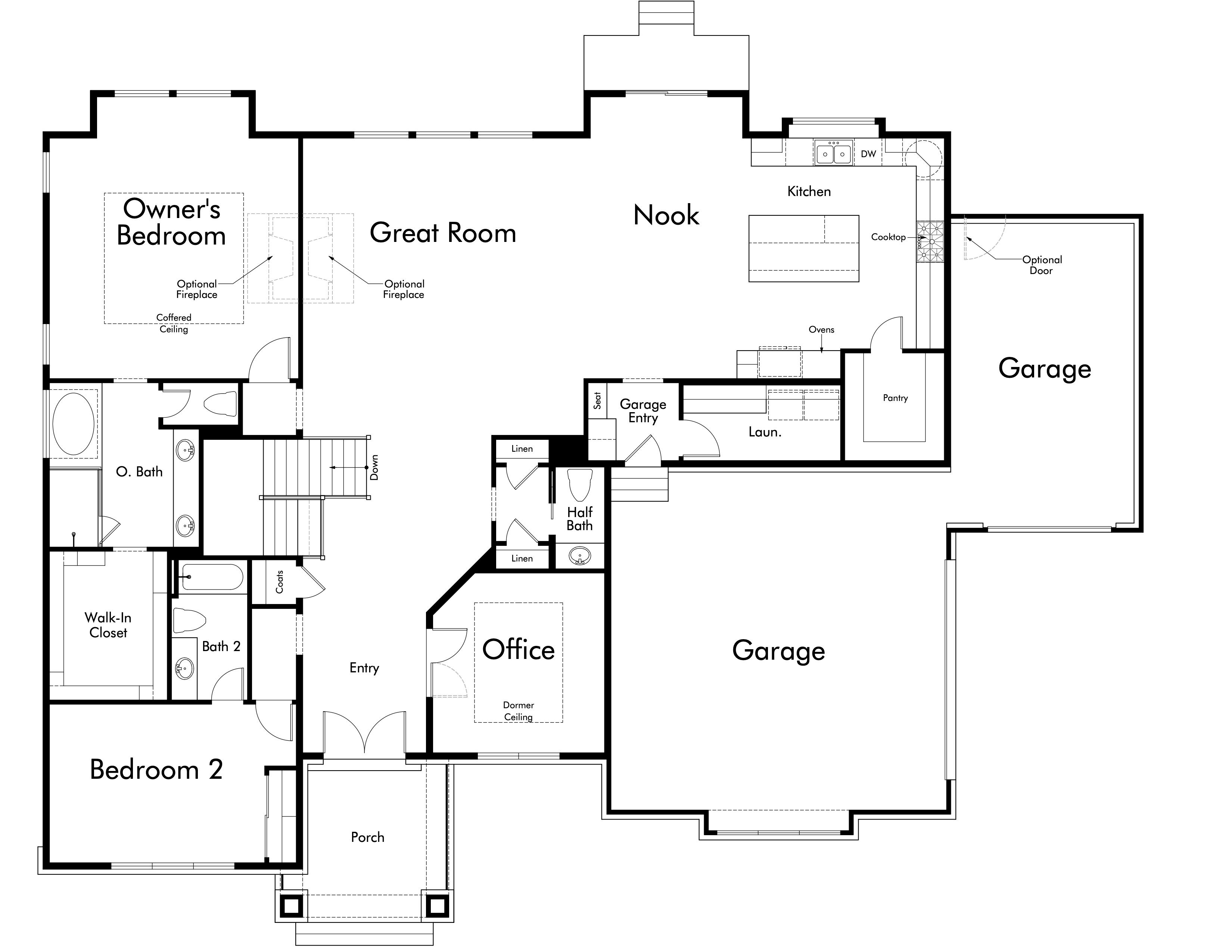 Floor Plan:Oakmont Traditional Main Level
