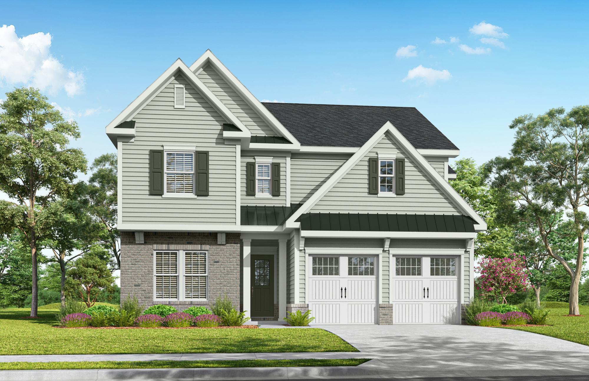 Exterior:Belmont Classic Available in Brick or Stone