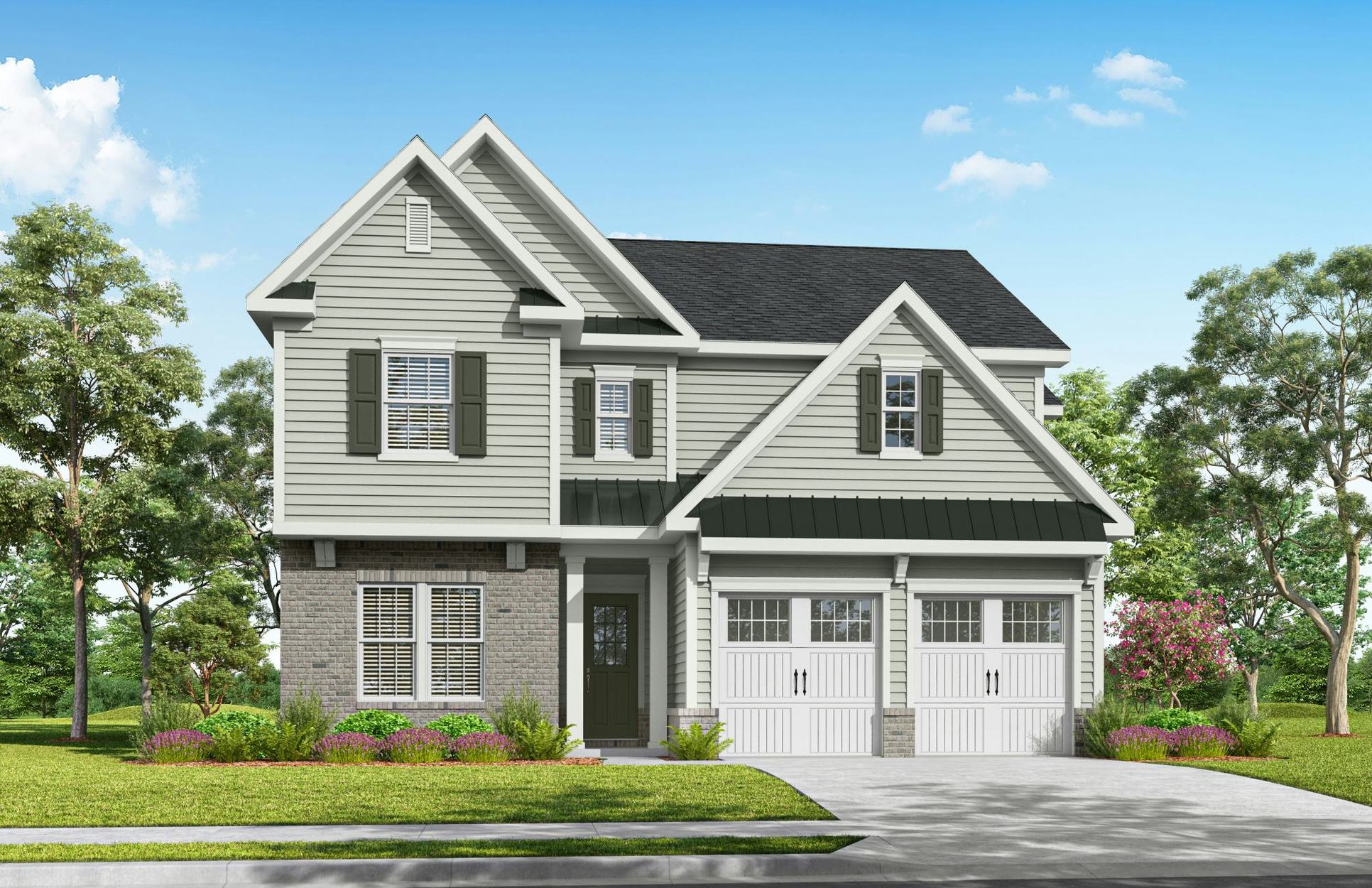 Exterior:Belmont Classic Available in Brick or Stone