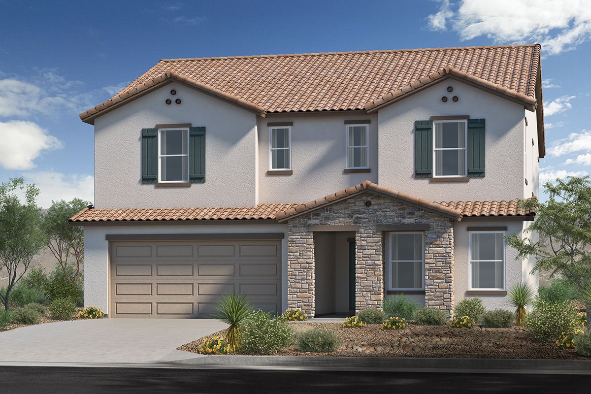 Exterior:Plan 2650 Elevation A with Optional Stone