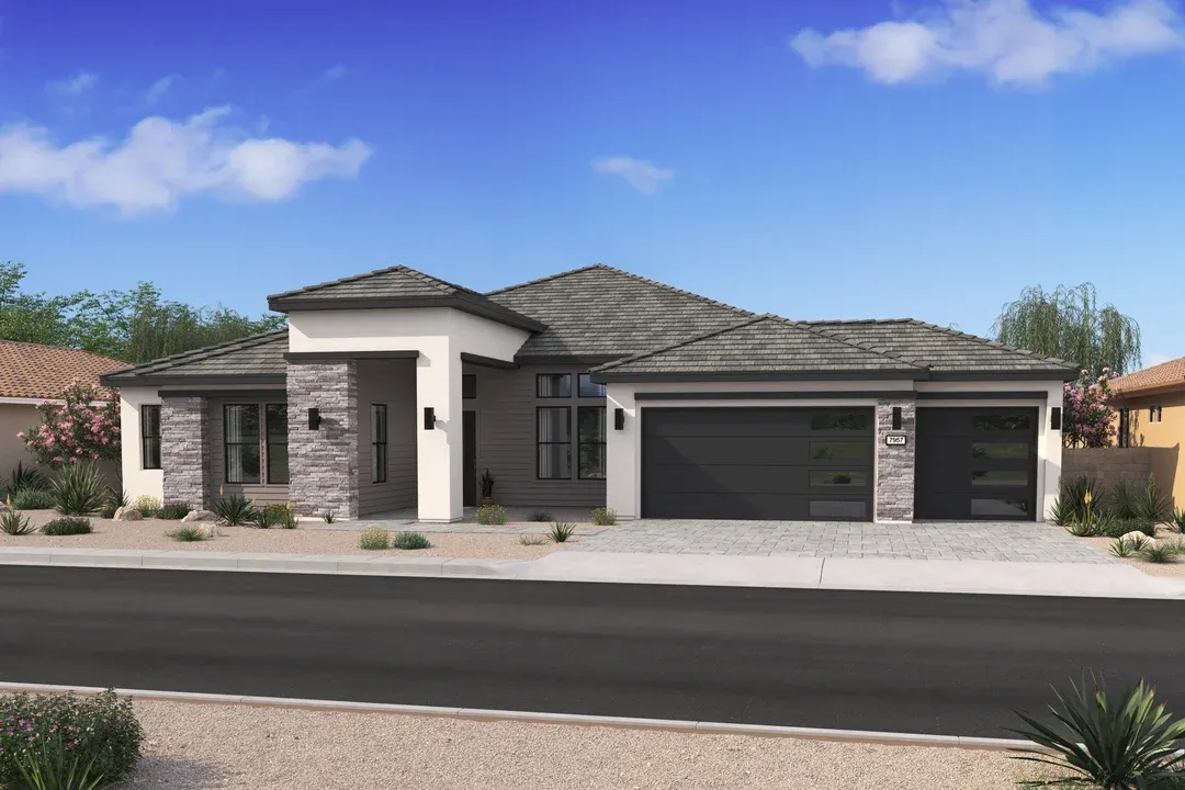 Exterior:Denver Contemporary Z 5-Car Garage