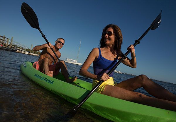 Go kayaking nearby