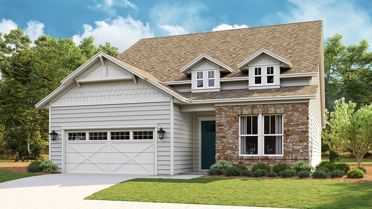 Exterior:Active Adult Community - Kimberly Model Exterior BS - Stone