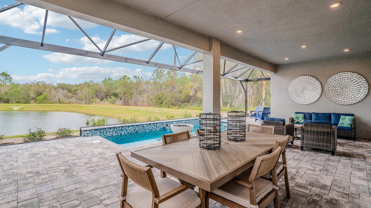 Exterior:Sarah Model | Lanai and Pool