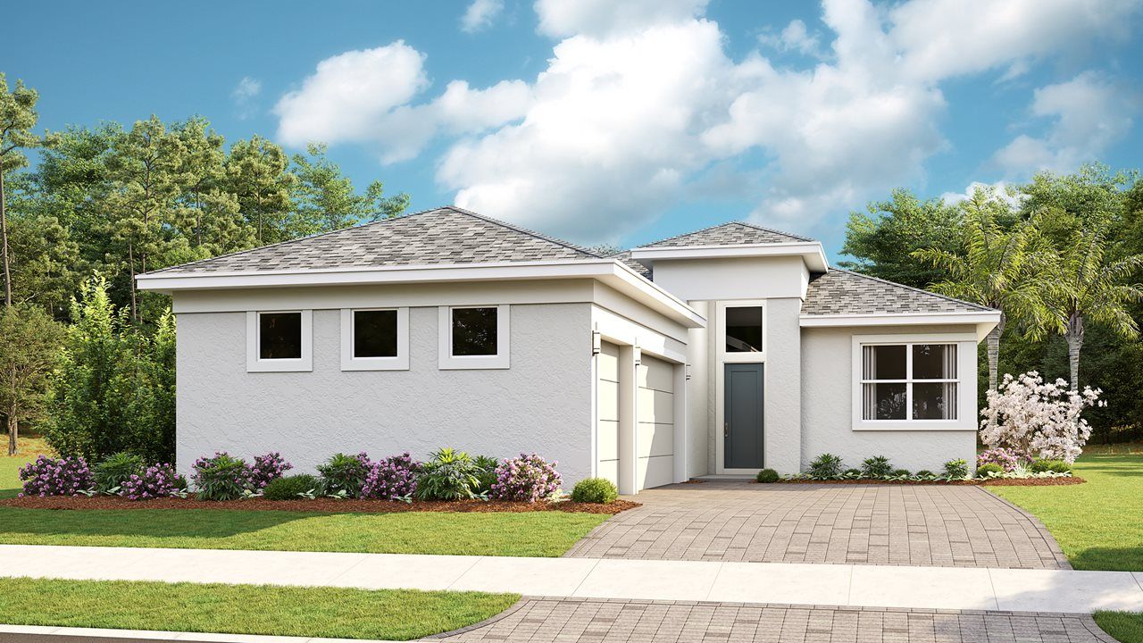 Exterior:Transitional with 3-Car Garage