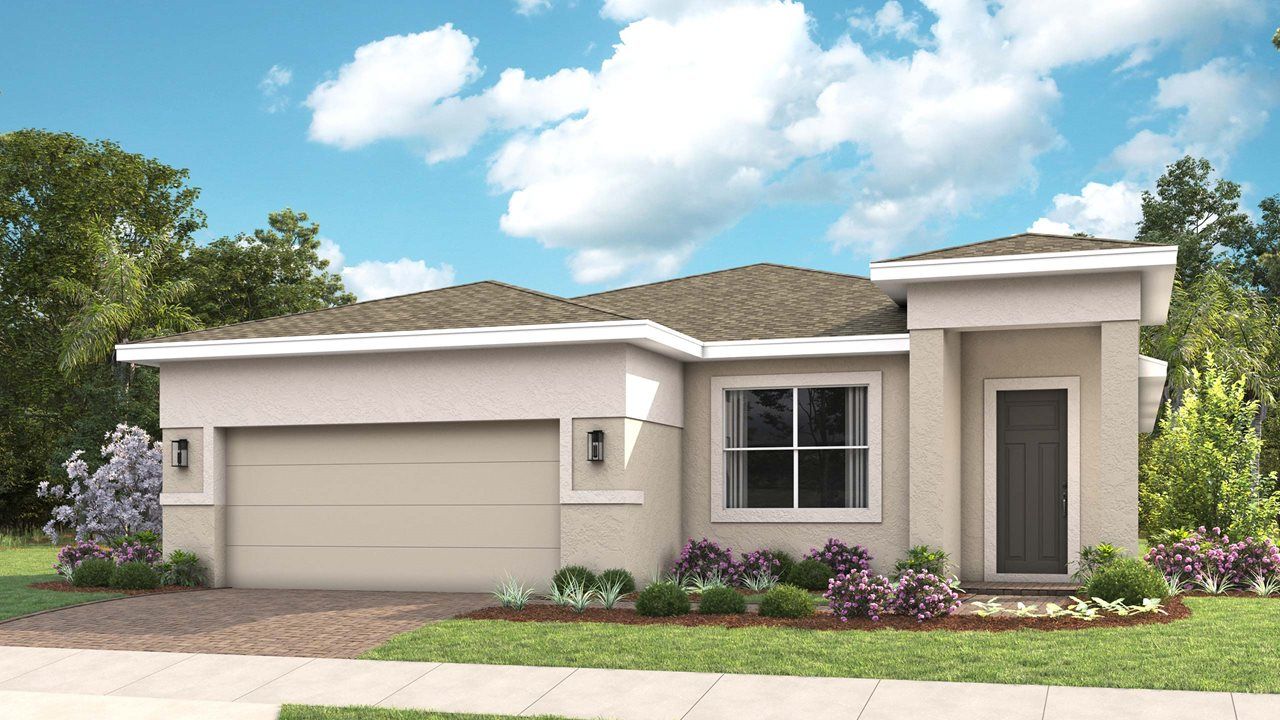 Exterior:Gabriella Model Home | Elevation A - Transitional