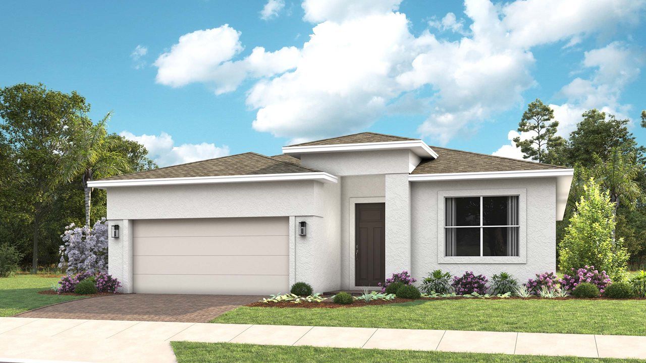 Exterior:Jade Model Home | Elevation A - Transitional
