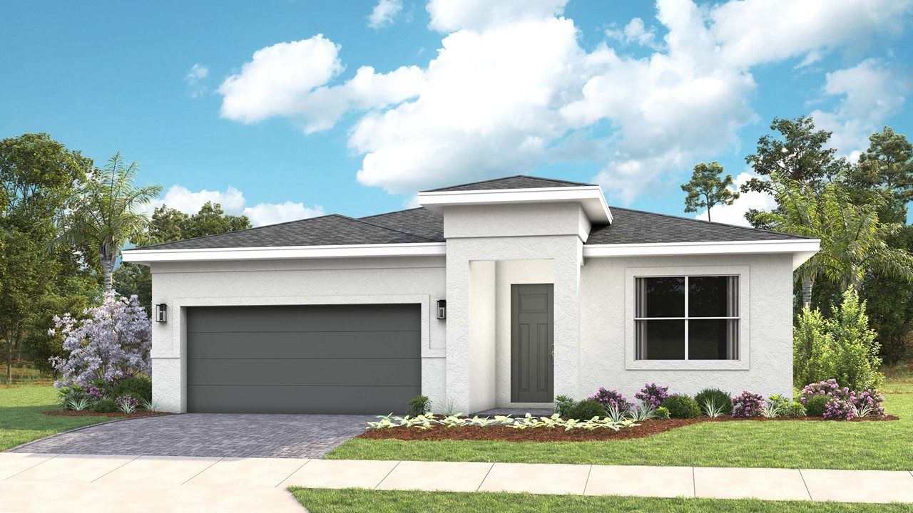Exterior:Kate Model Home | Elevation A - Transitional