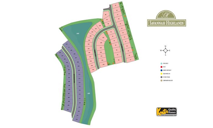 Savannah Highlands Phase 6 and 7 Lot Map