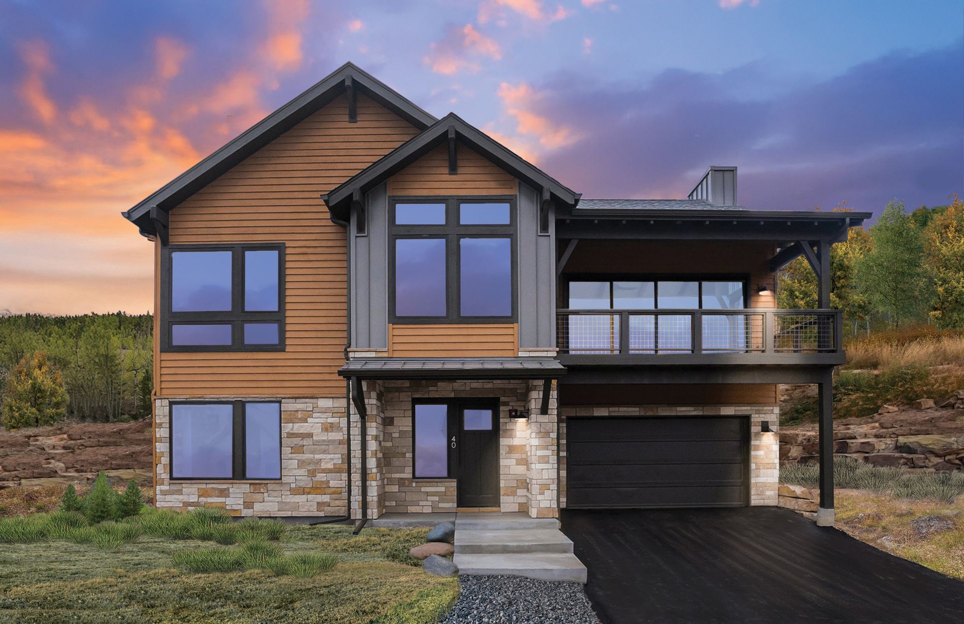The Bluebird:The Bluebird single-family plan offers 3 bedrooms, 3.5 baths, and thoughtfully designed dual family rec room areas — perfect for spreading out, gathering together, and enjoying flexible mountain living built for every stage of life.