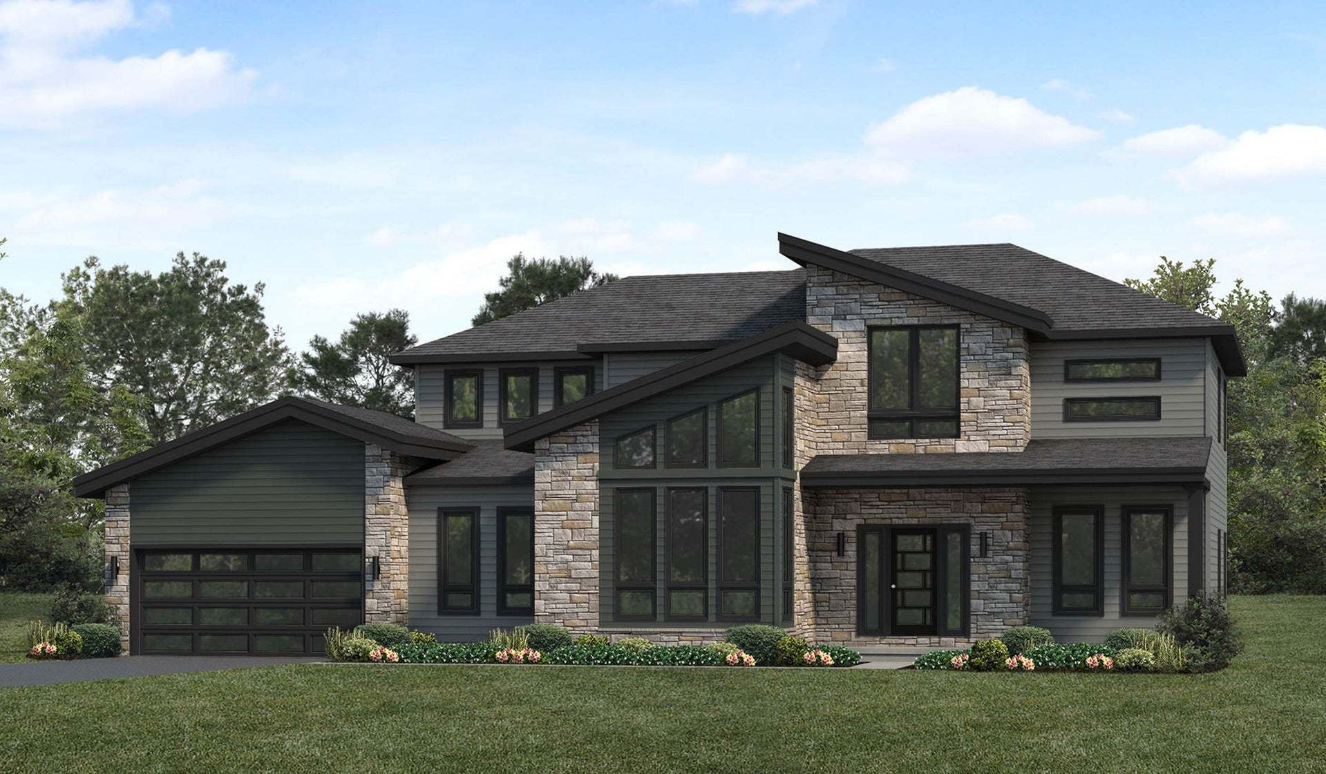 Exterior:Upgraded Contemporary Elevation