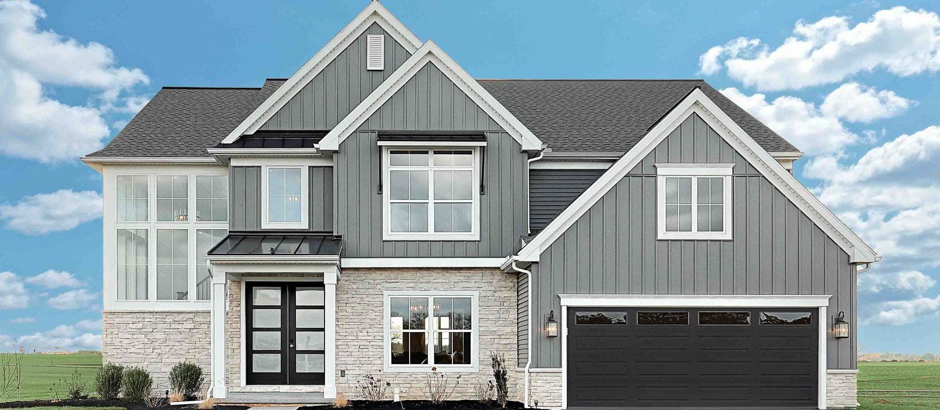 Logan Model Exterior at Fox Bend New Home Community in Lebanon PA:Logan Model Exterior at Fox Bend New Home Community in Lebanon PA