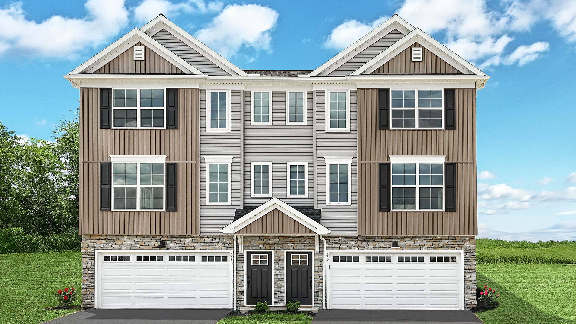 Linden Duplex at The Village at North Ridge New Home Community in Carlisle PA:Linden Duplex at The Village at North Ridge New Home Community in Carlisle PA