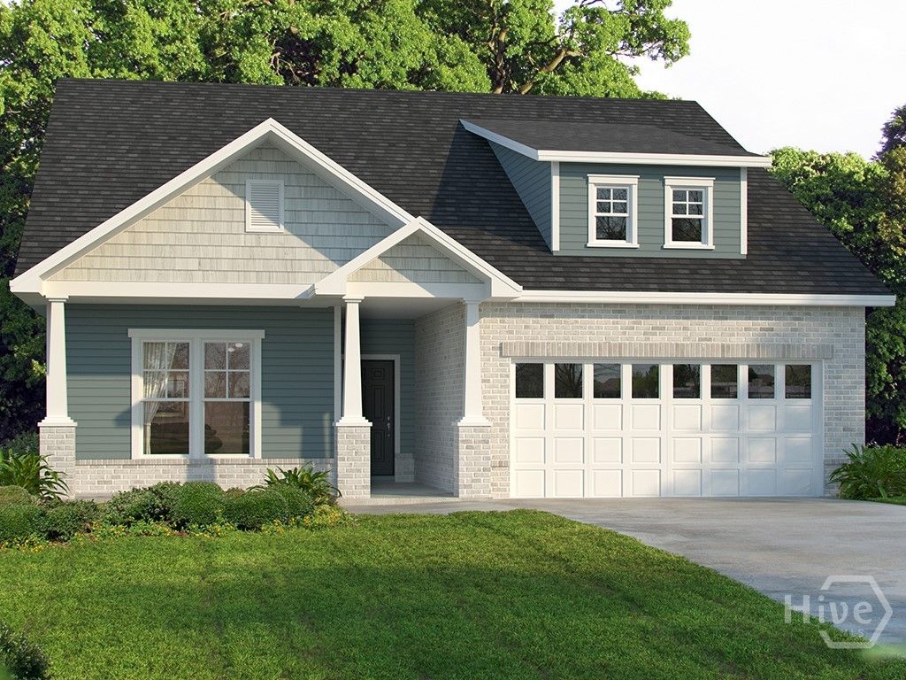 Exterior:Front View - Artist Rendering - Brookline plan Ele
