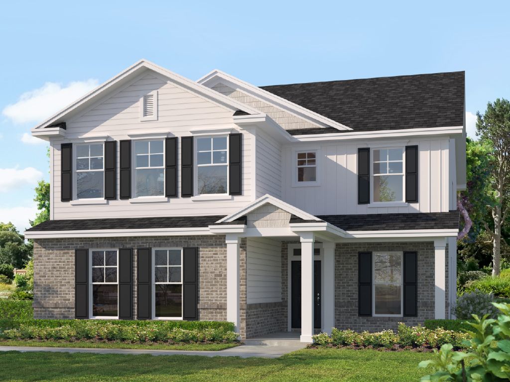 WR Dayton LE, two story house floor plan designs by Landmark 24. 5 bedroom house floor plan design.