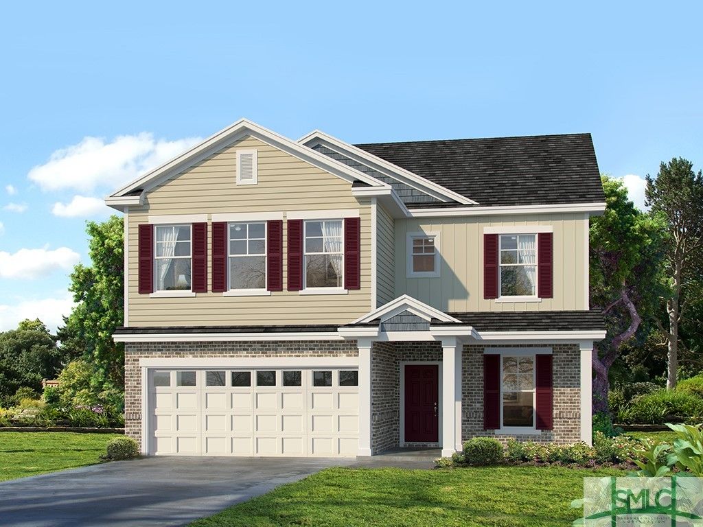Exterior:Rendering only. Plan orientation, colors, details, options and dimensions may differ in actual home