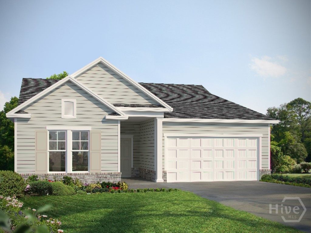 Exterior:The Spring Valley II plan front view Elevation B - Artist Rendering