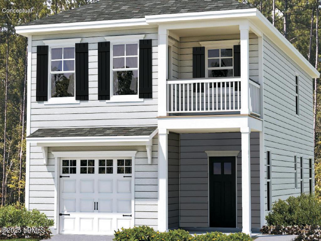 Exterior:Second floor balcony