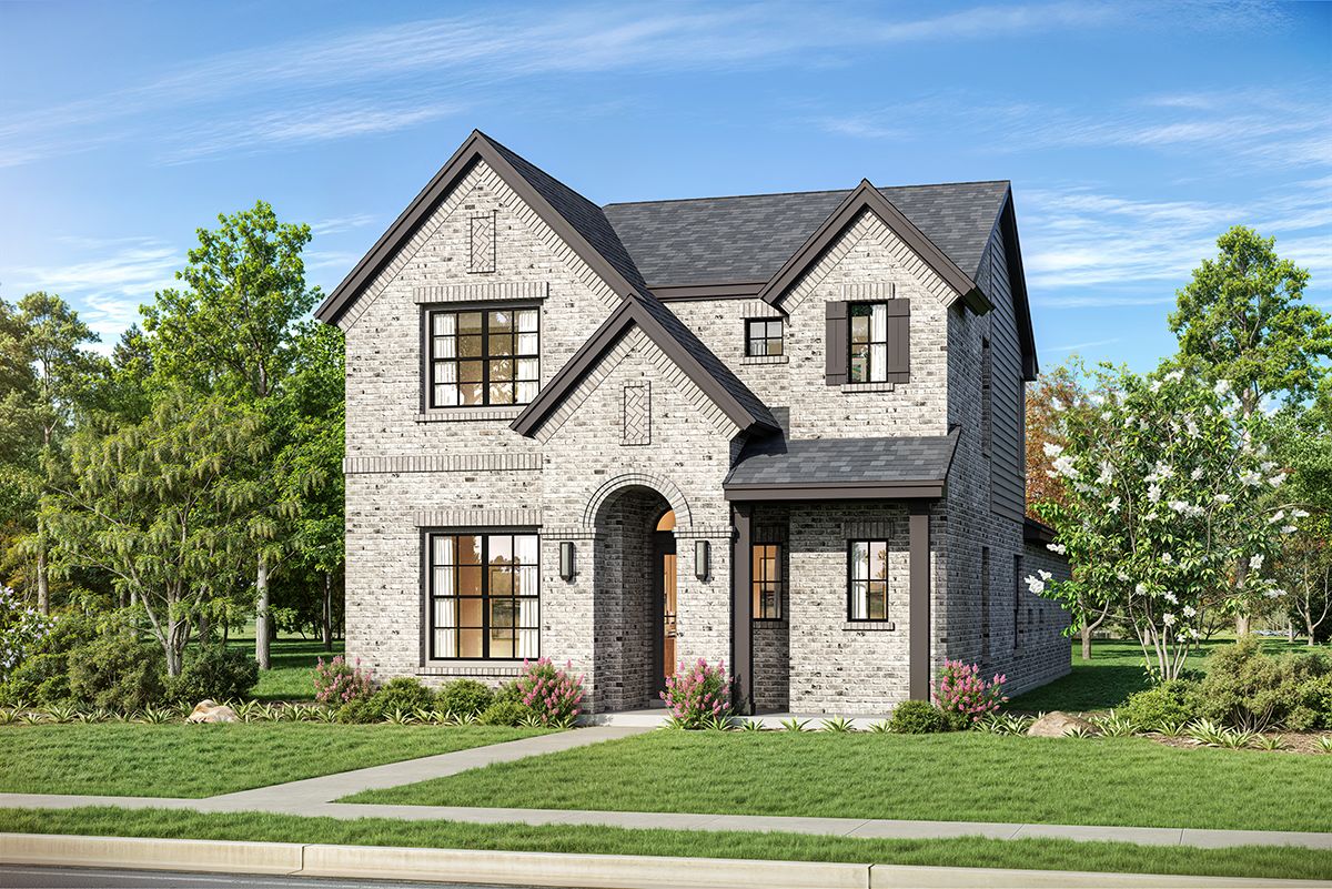 E4176 Leona - Tudor Revival Elevation C with Optional Stone