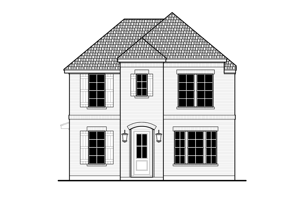 E3510 Poppi French Eclectic Elevation B - Representational Only