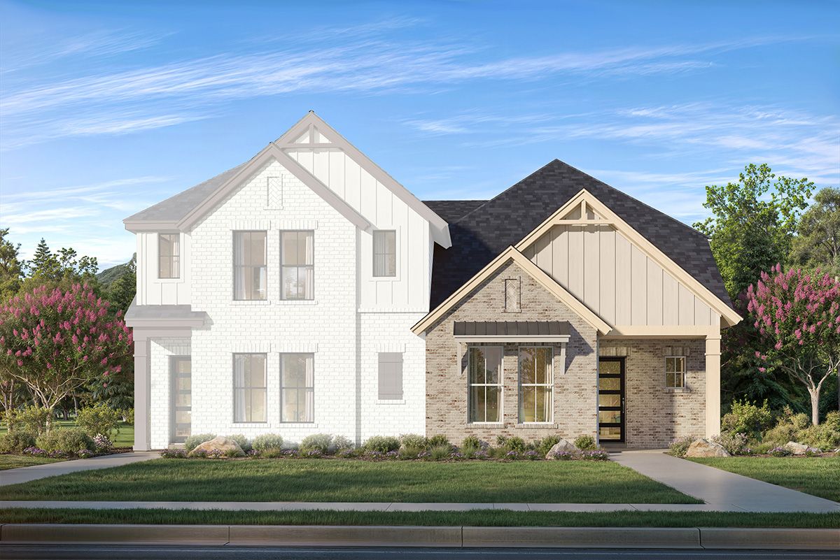 Townhomes Plan 2 Modern Farmhouse Elevation D - Representational Only