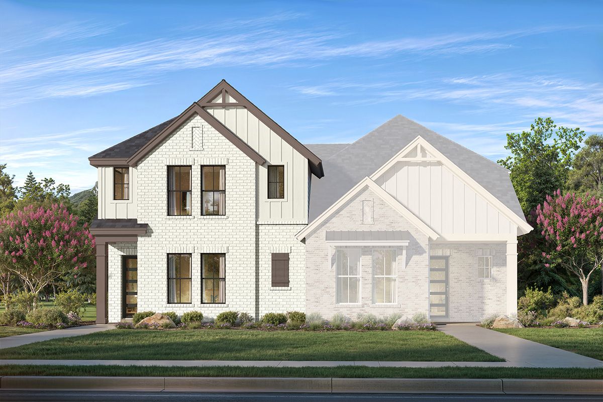 Townhomes Plan 3 Modern Farmhouse Elevation D - Representational Only