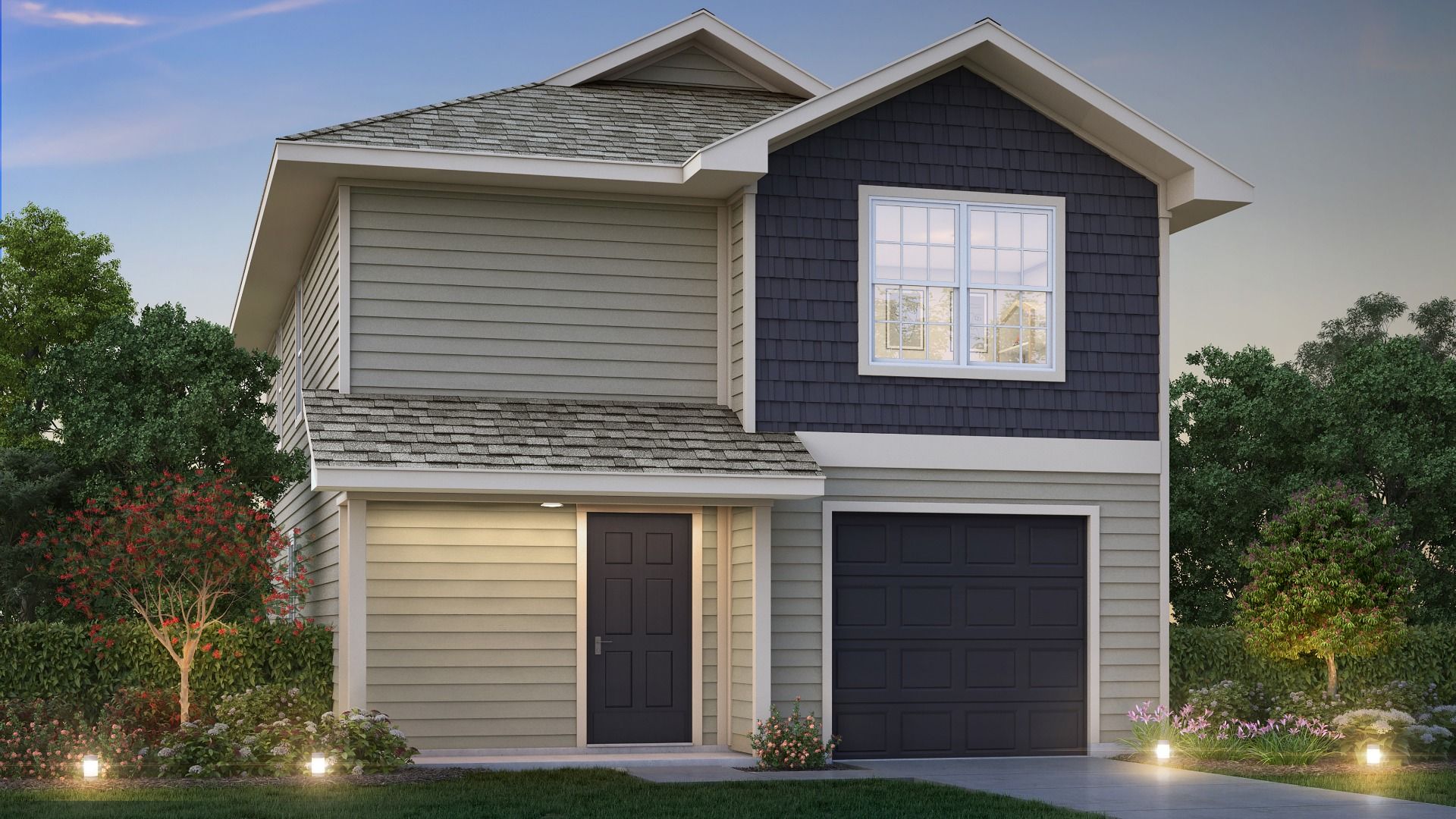 Legend Homes_One Car Garages_2518 Harper_N.jpg:Elevation N