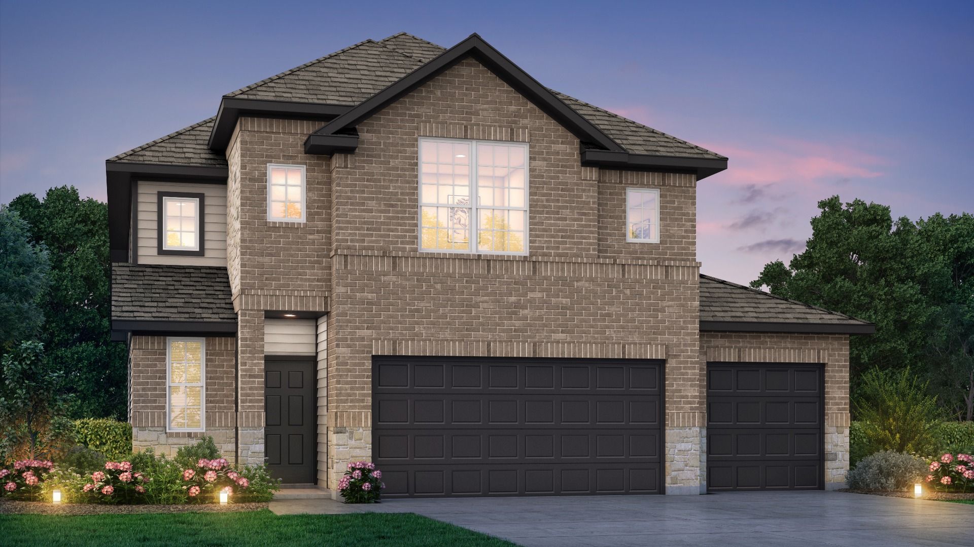 Legend Homes_3000 series_Wisteria 3016 _E_3Car_Sch 06.jpg:Elevation E