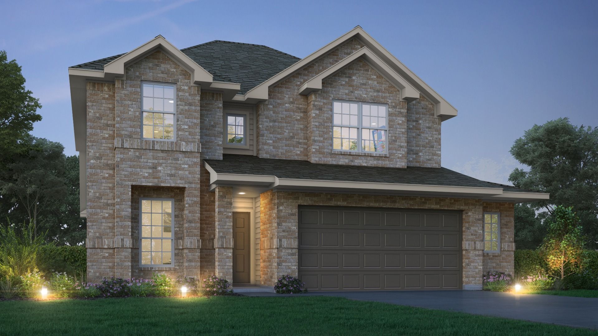 Legend Homes_30 series_3505 Tivoli_D with 5' Extension.jpg:Elevation D with 5' Garage Extension