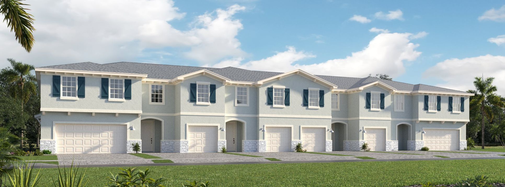 Lakeshore at the fountains townhome rendering