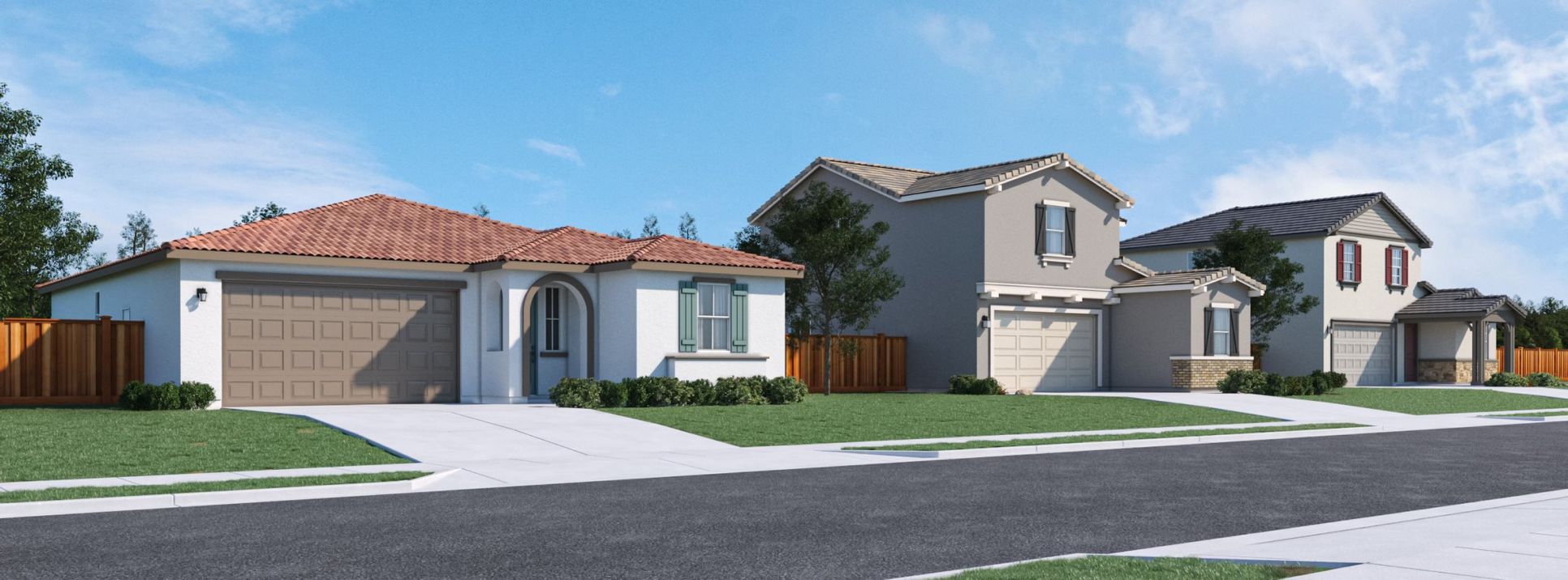 Baldwin Ranch Holly Oak rendering streetscape