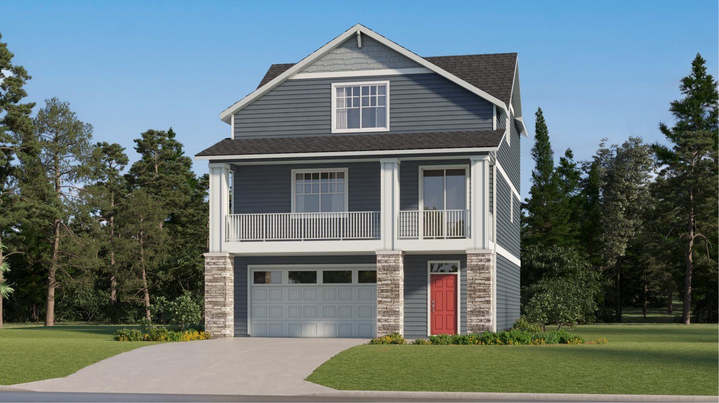 Elevation A - American 2-Bay