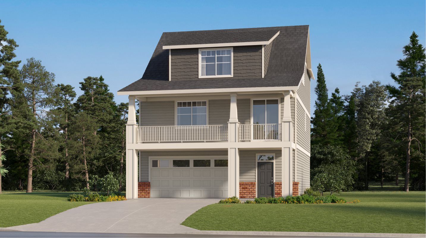 Elevation C - Craftsman 2-Bay