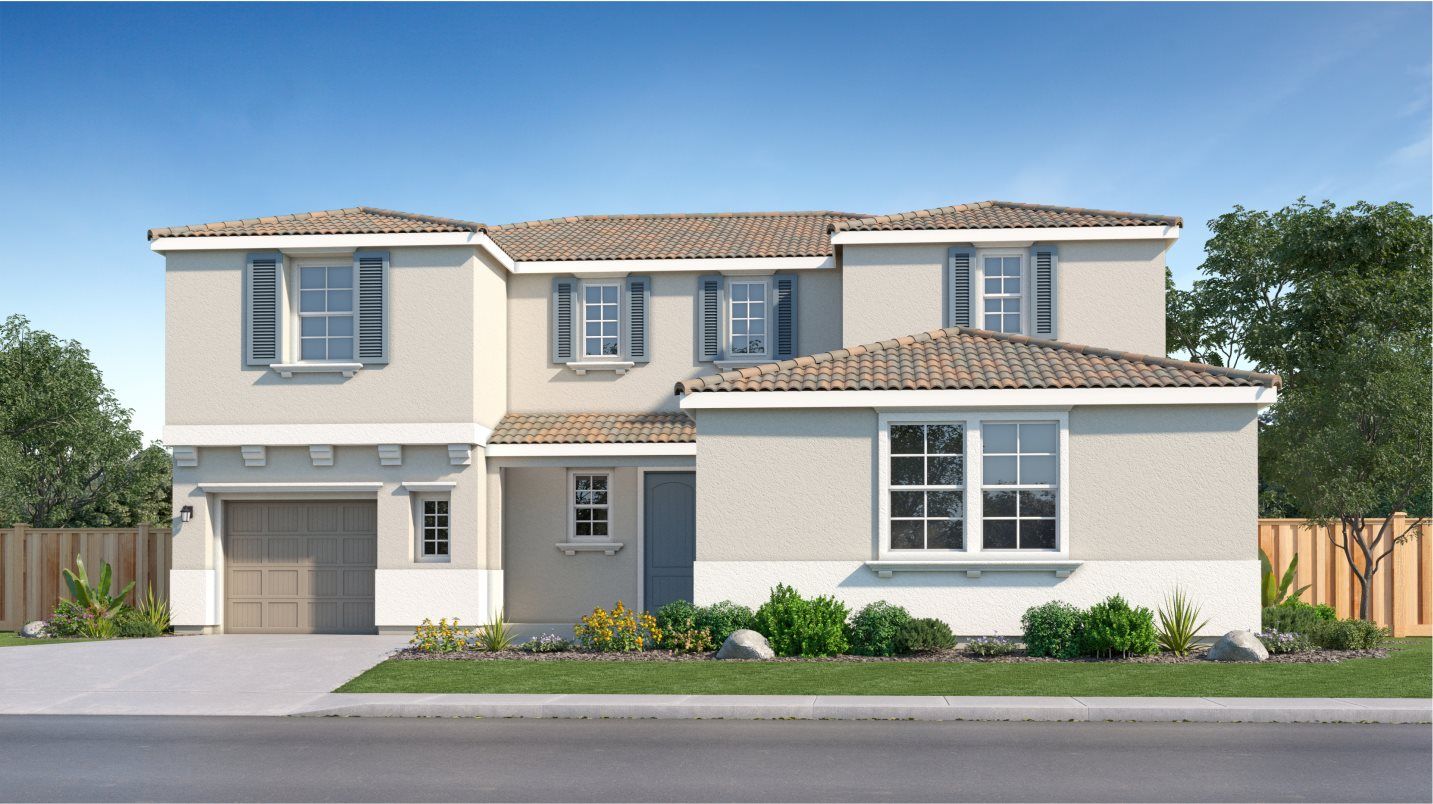 Elevation E - Rockingham Res 4 Mediterranean Revival rendering