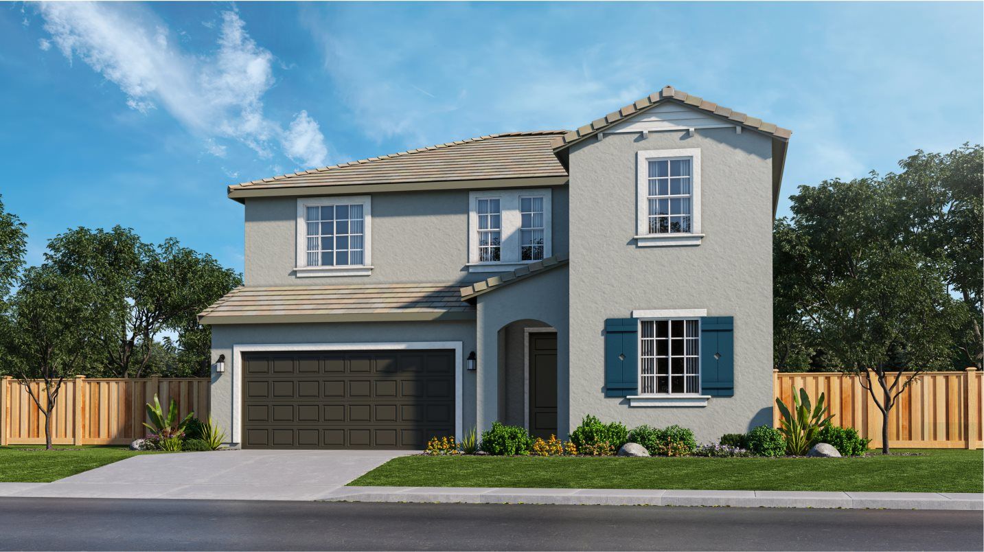 Elevation B - Country European home exterior