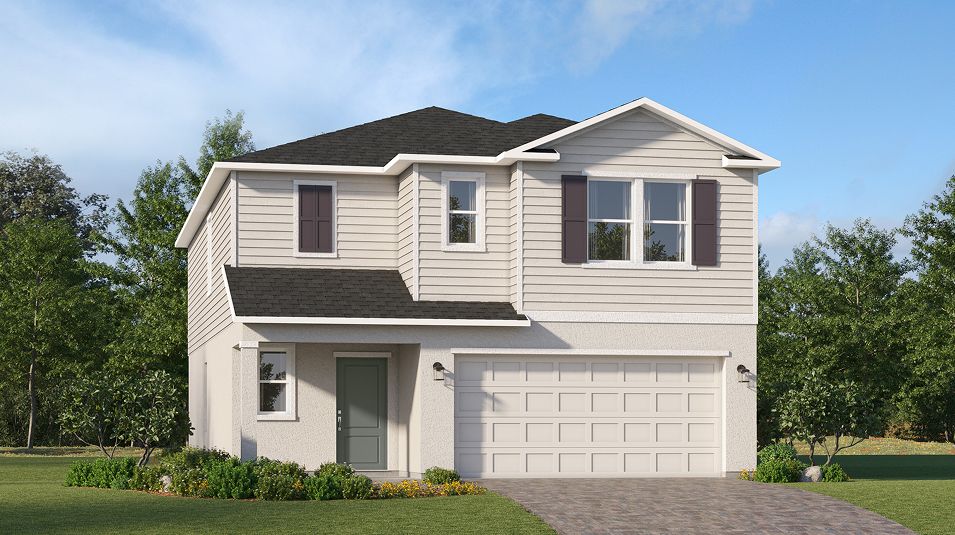 Elevation B - Florida Core Waterstone Manor Key L006 Jefferson B