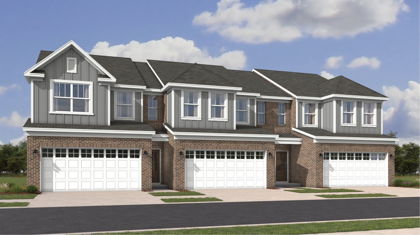Elevation E1 - Harper Exterior 3Unit E1