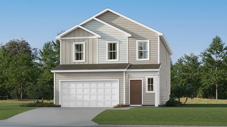 Elevation C5 - Farmhouse-inspired exterior
