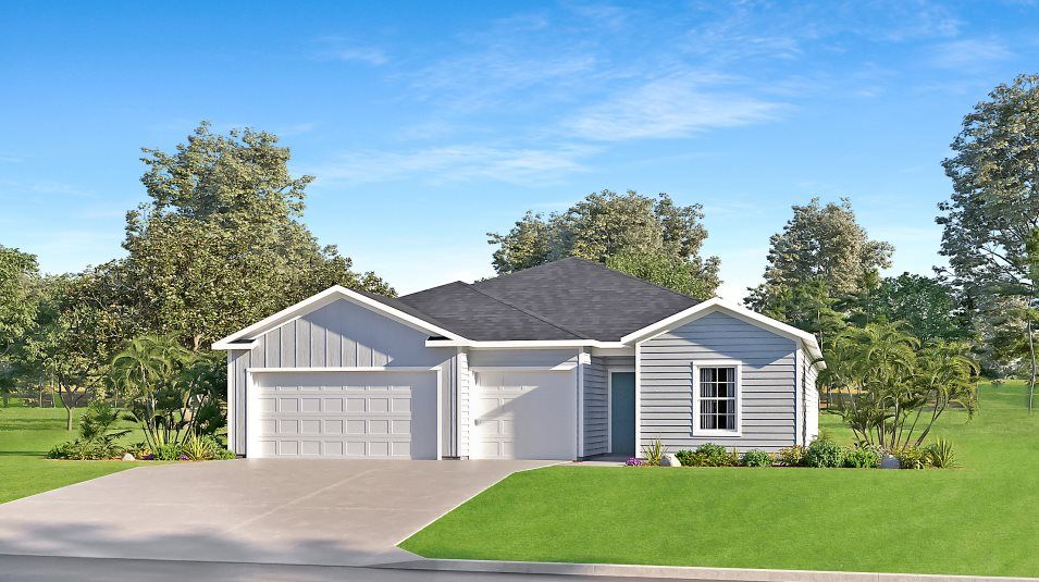 Elevation HB - A farmhouse-styled exterior
