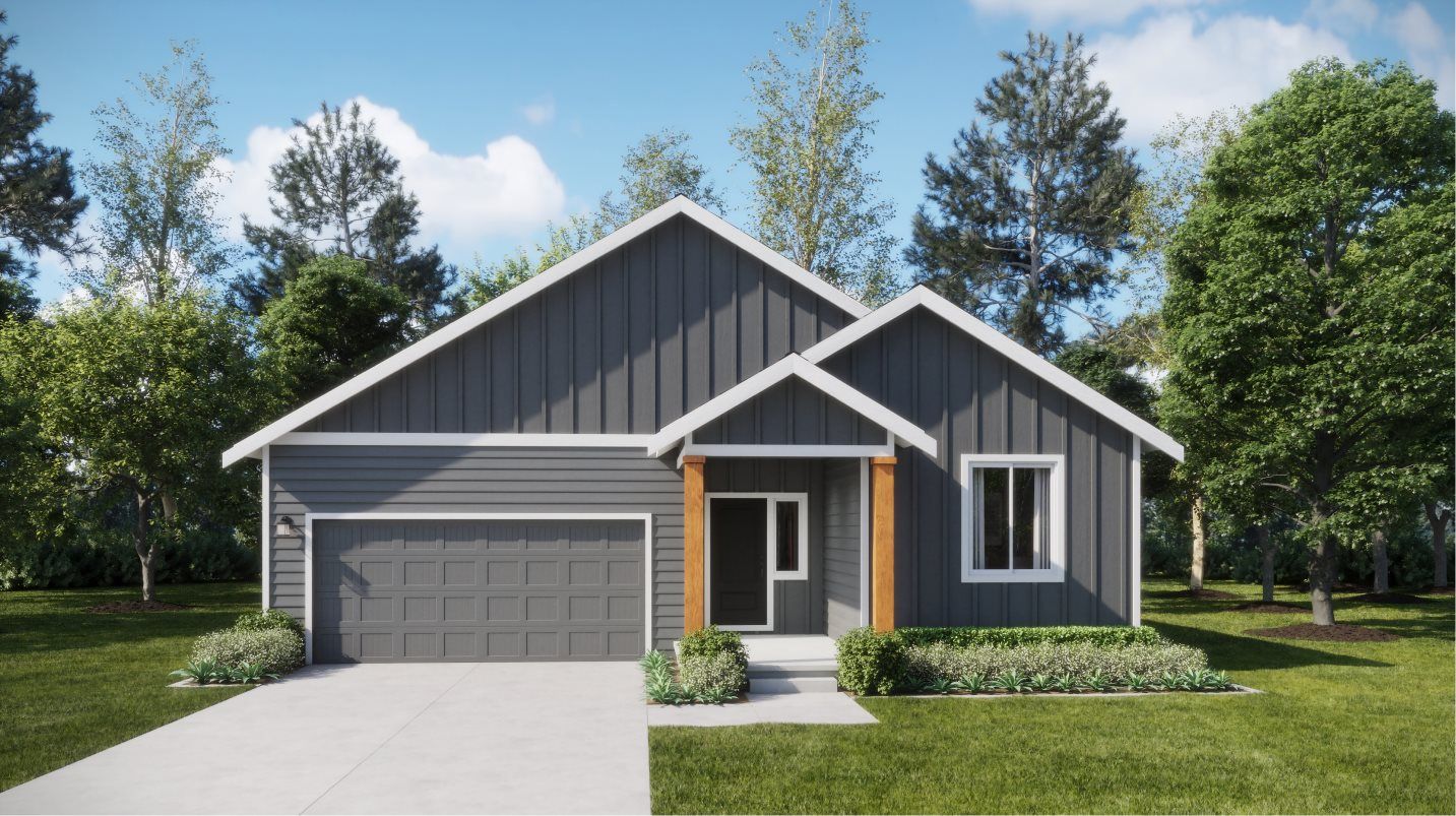 Elevation MF - Modern Farmhouse home exterior