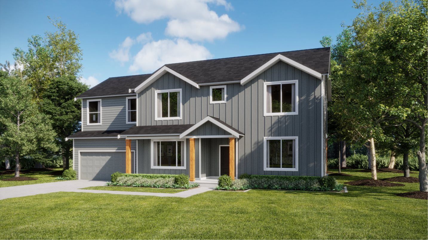 Elevation MF - Modern Farmhouse exterior