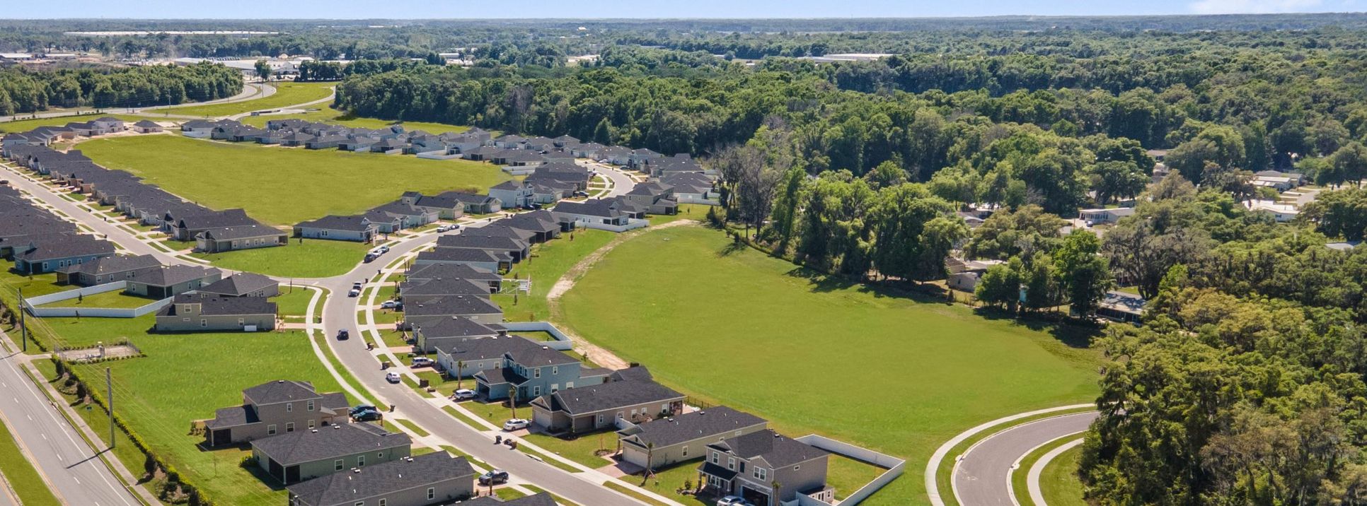 Aerial view of Heath Preserve community