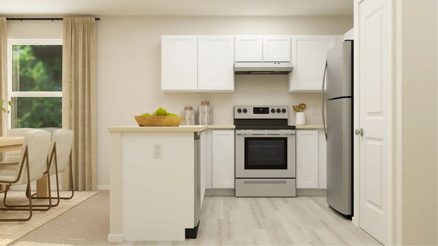 Kitchen cabinetry and appliances