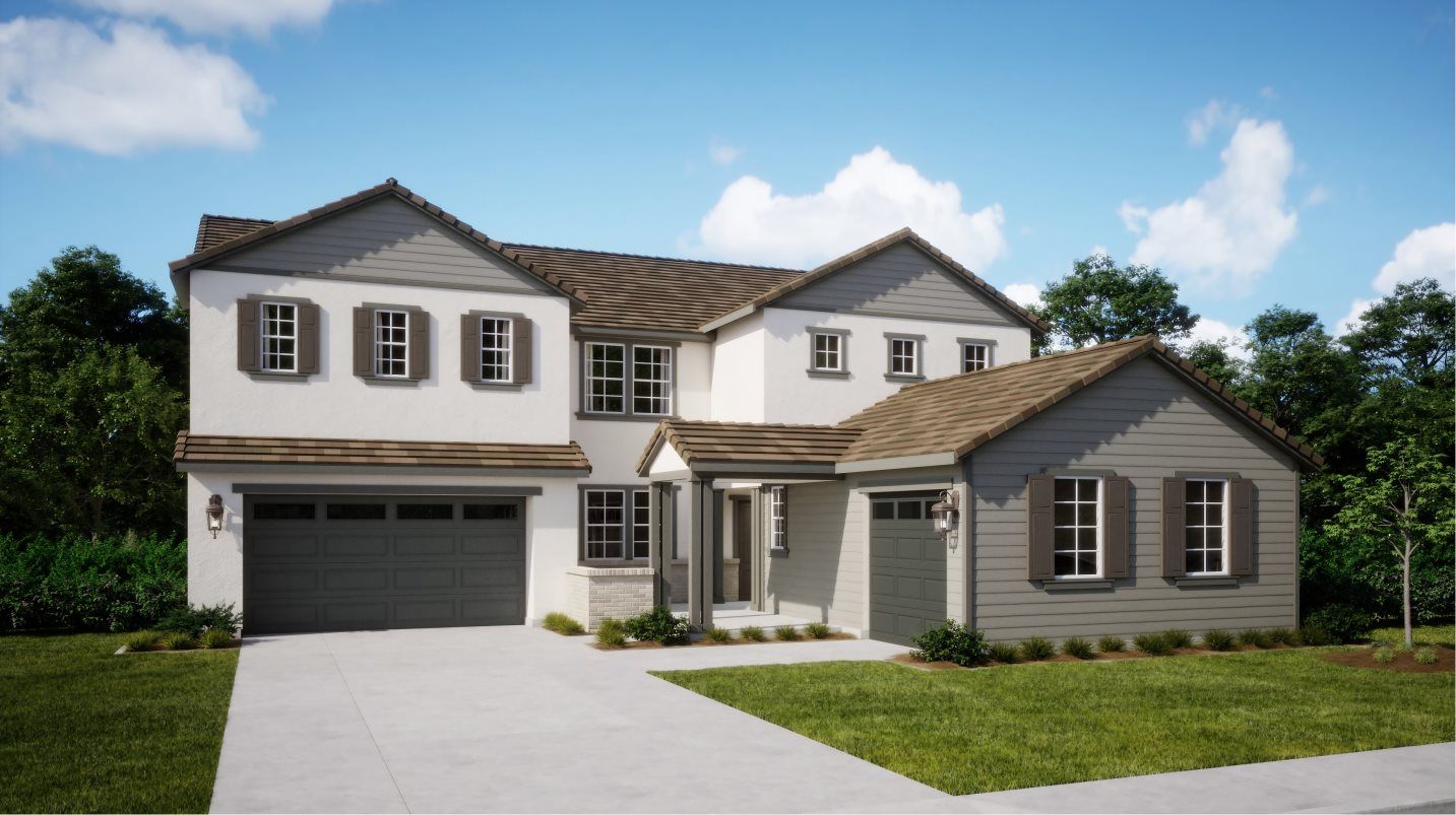 Elevation A - California Cottage